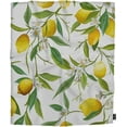 thumbnail image 4 of Lemon Throw Blanket Seamless Lemon Fruits and Leaves Floral Pattern Decorative Soft Warm Cozy Flannel Plush Throws Blankets for Bedding Sofa Couch 40 X 50 Inch, 4 of 6
