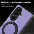 thumbnail image 6 of ELEHOLD Leather Case for Samsung Galaxy Z Fold 7,Strong Magnetic Compatible with Mag Safe 360 Rotation Ring Kickstand Function Anti-Scratches Protective Case for Samsung Galaxy Z Fold 7,Purple, 6 of 6
