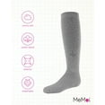 thumbnail image 6 of MeMoi She Shimmers Cotton Blend Knee Socks - Girls - Female, 12, Gray, 6 of 7