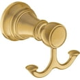 thumbnail image 1 of Moen YB8403BG Weymouth Double Robe Hook, Brushed Gold, 1 of 5