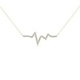 thumbnail image 1 of aaXia 14K Yellow Gold 1/8ct. TDW Diamond Heartbeat Necklace, 1 of 4