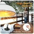 thumbnail image 2 of Advwin 1500W Hanging Patio Heater, IP55 Waterproof Ceiling-Mounted Outdoor/Indoor Heater with 3 Heating Modes & Safety Protection，white, 2 of 8