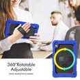 thumbnail image 2 of Case for Lenovo Tab M10 HD 2nd Gen 10.1 Inch 2020 with Screen Protector, 360 Degree Rotating Kickstand Hand Strap Heavy Duty Shockproof Cover with Shoulder Strap, Blue, 2 of 7