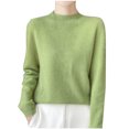 thumbnail image 2 of Turilly Fashion Women's Casual Semi High Neck Solid Color Loose Base Knitted Sweater, 2 of 3