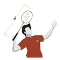 thumbnail image 3 of Yonex NANORAY 72 LIGHT Badminton Racquet, 5U G4, Colour - Dark Red, Grip Size - 4 1/4 Inches, Material - Graphite, 3 of 5