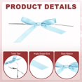 thumbnail image 3 of Uxcell Satin Ribbon Bow, Mini Bows with Twist Ties for DIY Craft Gift Wrapping Treat Bags Wedding Birthday Party Decoration Light Blue, 3 of 7