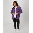thumbnail image 6 of Hanes Just My Size EcoSmart Women's Full-Zip Fleece Hoodie (Plus ) Violet Splendor Heather 3X, 6 of 6