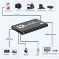 thumbnail image 3 of HLONK 4k Hdmi-Compatible Video Capture Card with USB  Full HD 1080P for Game Recording  Black Game Capture Device, 3 of 8