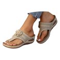 thumbnail image 2 of Daolelai Flip-Toe Casual Thick-Soled Flower Beach Sandals, 2 of 9