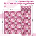 thumbnail image 5 of Pink Plaid Baseball Pattern Toddler Nap Mats for Kids Preschool,Sleeping Mat Bag or Kids,Toddler Sleeping Bag,Toddler Nap Mat or Daycare, 5 of 6