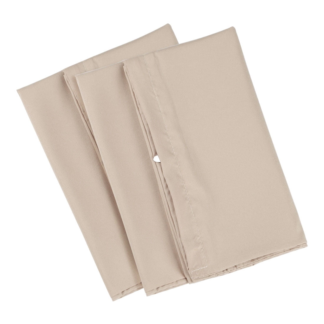 Unique Bargains 2-Piece 1800D Microfiber Solid Pillowcases, Standard, Khaki