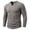 Gray-02, variant on Men's Slim Fit Ribbed Long Sleeve T-Shirt - Split V-Neck Basic Tee, Stretchy Casual Tee for Fall Layering