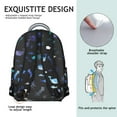 thumbnail image 2 of Watercolor Whale and Dolphin Student Backpack Waterproof Scratch-Resistant Composite Oxford Cloth with Nautical Hand Drawn Marine Life Design, Comfortable Adjustable Straps for Outdoors, 2 of 4