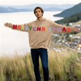 thumbnail image 4 of Merry Christmas Couple Hoodies for Men Women Pullover Sweatshirt Long Sleeve Creative Hug Design Oversized Christmas Sweatshirt L, 4 of 5