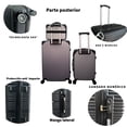 thumbnail image 3 of Juego 3 Maletas Viaje Grande 25 Kg Y 10 Kg Con Neceser Para Avion Carry On, 3 of 5