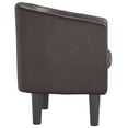 thumbnail image 2 of vidaXL Tub Chair Brown Faux Leather, 2 of 5