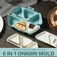 thumbnail image 5 of 6 in 1 Triangle Rice Ball Mold, Non-Stick Sushi Maker with 6 Cavities, Easy to Store Carry and Clean, Seaweed Rices Balls for Seaweed Rice Ball Molds, 5 of 9