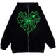 thumbnail image 2 of 2023Y2K Sudadera gótica oscura con cremallera de telaraña, sudadera con capucha de lana de estilo americano para otoño e invierno, prendas de vestir exteriores holgadas de estilo milenario, 2 of 5
