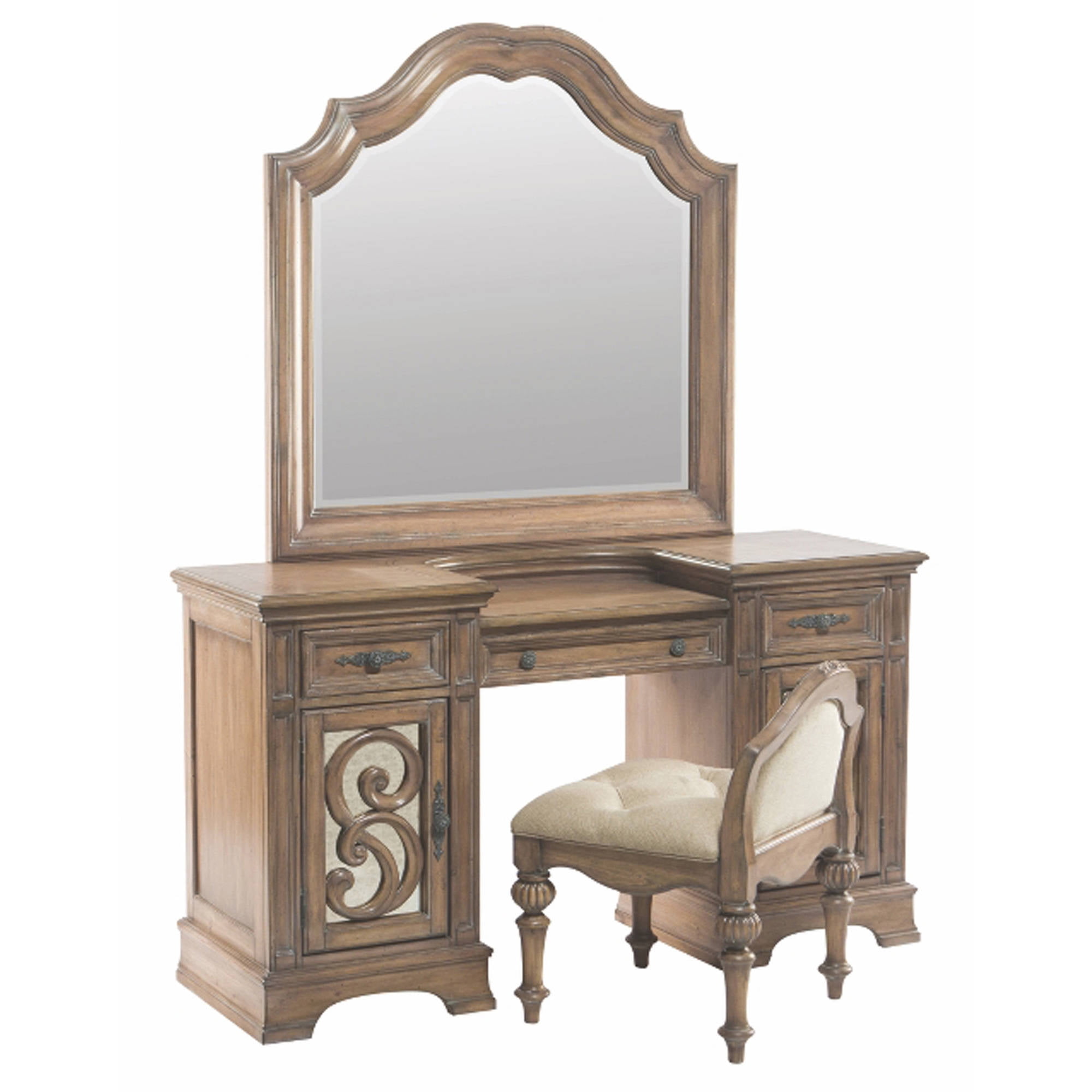 Coaster Ilana Collection 205078 58 Vanity Desk With 3 Lined