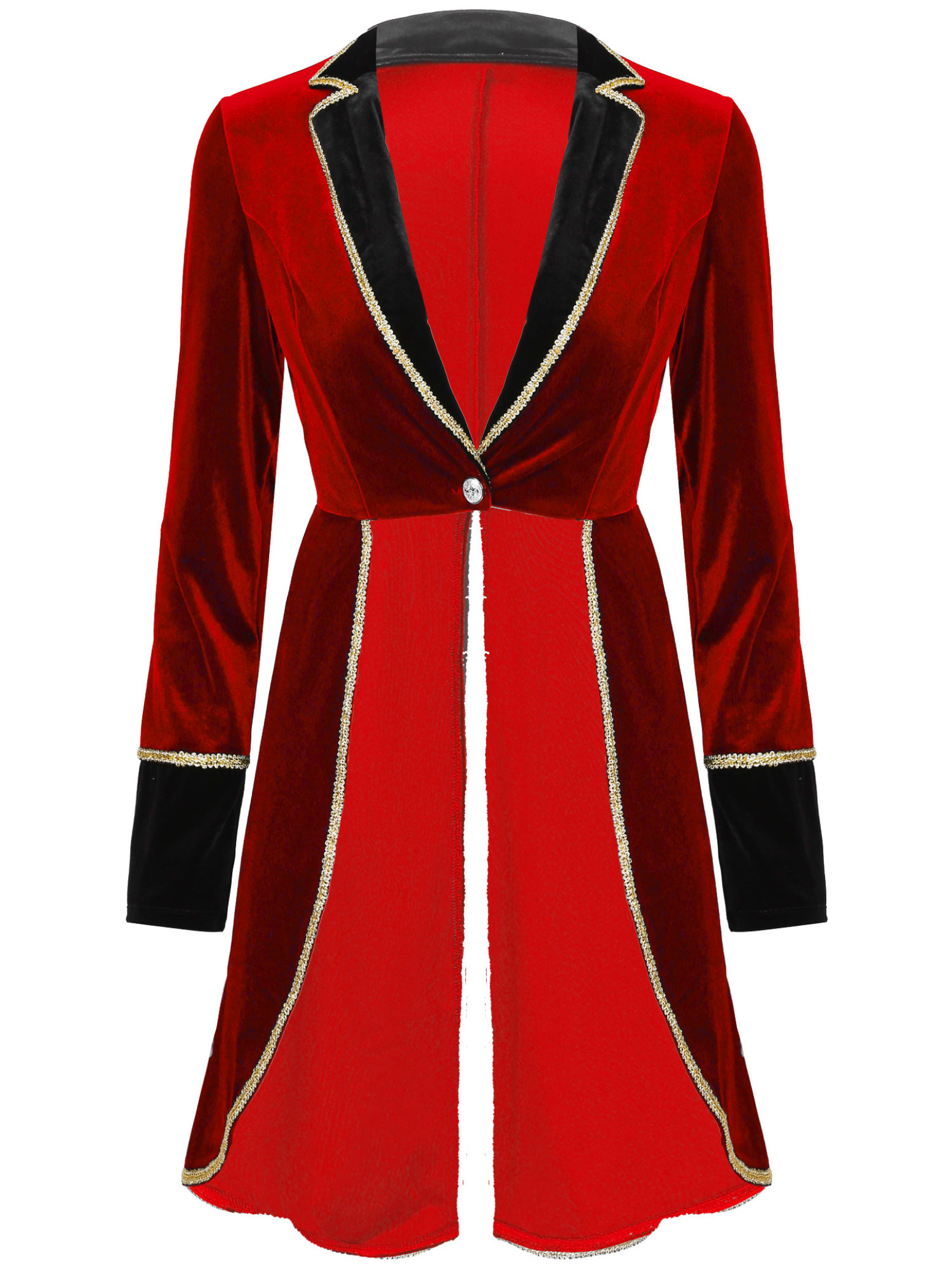 Women's Steampunk Victorian Gothic Jacket - Long Striped Blazer With Puff Sleeves & Lace-Up Back