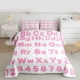 thumbnail image 3 of Manfei Abc Alphabet Bedding Comforter Set,Learning Alphabet Twin Comforter Sets,Pink White Bedding Set For Girl Boys,Luxury Bedroom Decor Reversible,2 Pieces, 3 of 9