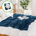 thumbnail image 6 of Soft Thick Fleece Blanket | 100x150cm Blue Polyester Throw | Plush Nap & Sofa Blanket for Beds, Couches & Lounging | Ultra Cozy & Warm for Winter Use, 6 of 6