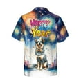 thumbnail image 2 of Happy New Year with Australian Cattle Dog Fireworks Holiday Xmas Winter 2025 Hawaiian Shirt Breathable Summer Unisex Merch Heeler Lover Gifts - 00025, 2 of 6