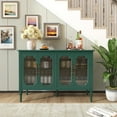 thumbnail image 5 of HLR 47.7" Modern Vintage Sideboards Buffet Cabinet with 4 Glass Door, Green, 5 of 6