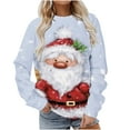 thumbnail image 2 of Chandail en Molleton de Noël pour Femmes 2023 Manches Longues Décontracté Impression de Noël Col Rond Chandail Tunique en Liquidation, 2 of 6