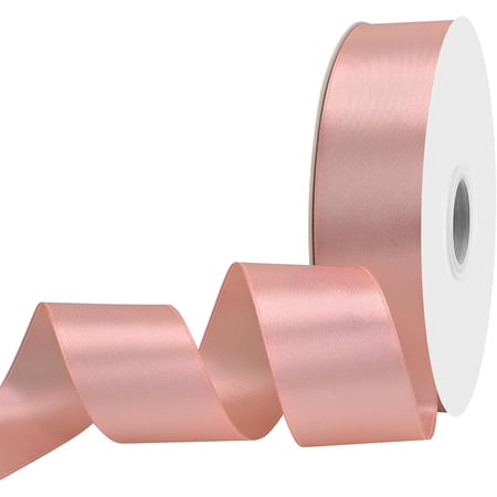 1-1/2 inch Wide 100 Yards Double Face Peach Satin Ribbon Fabric Ribbon for Gift Wrapping Very Suitable for Weddings Decoration Bouquet Balloons Arts Craft Sewing Hair Bow Invitation