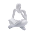 thumbnail image 1 of GUOOL Abstract Thinker Statue Nordic Collectibles Human Figurine home Decor Gift White, 1 of 9