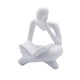 thumbnail image 1 of Estatua de lector de resina coleccionable, decoración del hogar, figura humana, mini adorno elegante Blanco, 1 of 9