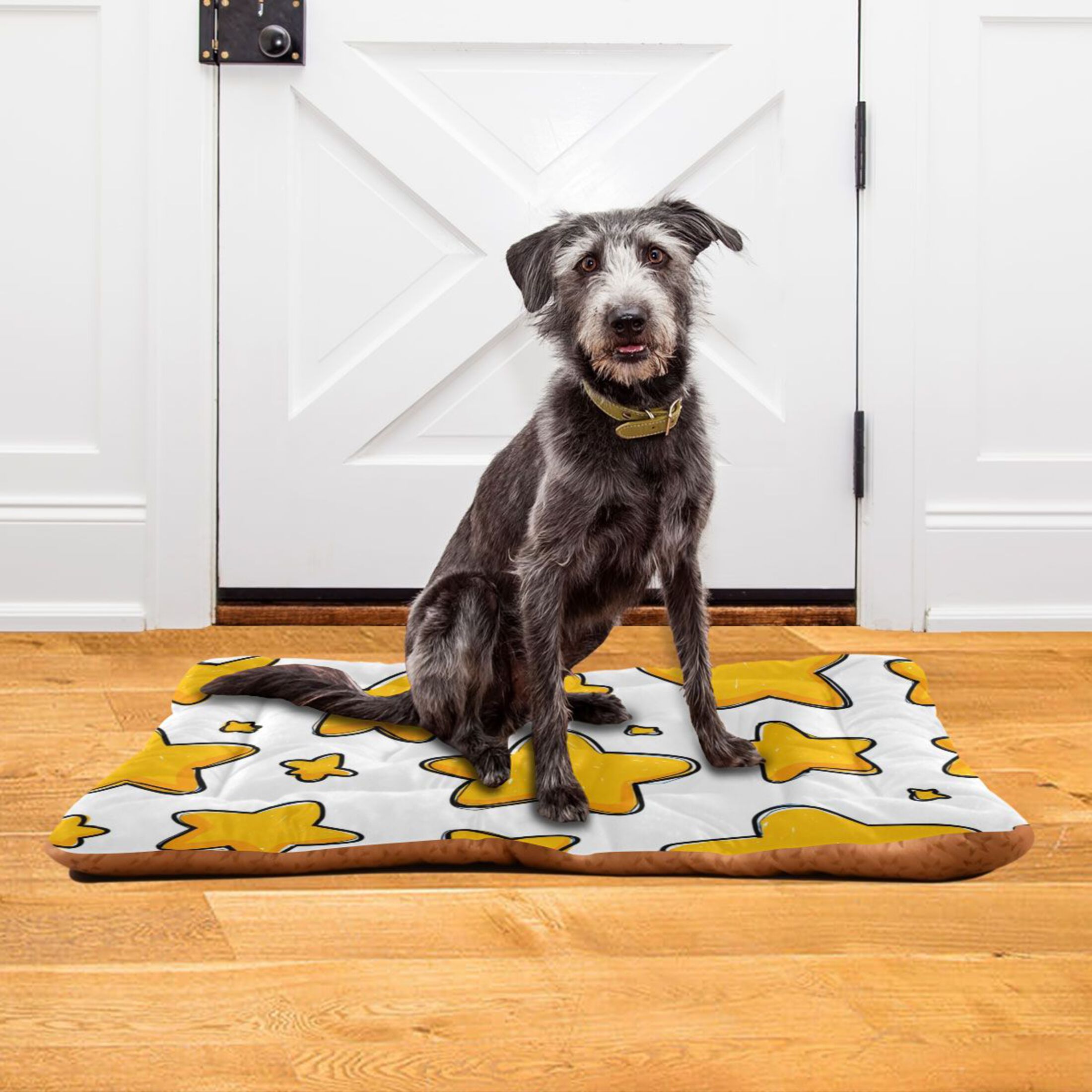 Cozy Mat Pet Bed Indoor Outdoor Warm Soft For Cat Dog Puppy(S/M) Stars Icon