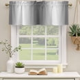 thumbnail image 3 of 2 Panels Gray White Ombre Valance for Windows, Abstract Art Modern Grey Gradient Light Filtering Kitchen Curtains, Rod Pocket Window Treatment Curtain Valances for Living Room Bedroom, 42"x12", 3 of 9