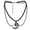 E, variant on Gothic Necklace Women Halloween Necklace Black Moon Pendant with Multilayer Metal Chains Beads Bat Choker Necklace for Cosplay Costume Party