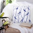 thumbnail image 3 of 14x14 Pillow Covers Set of 2, Navy Blue Branches Birds Throw Pillow Covers Decorative Couch Cushion Case, Abstract Forest Silhouettes Microfiber Square Pillowcases for Bedroom Car Living Room, 3 of 7