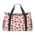 thumbnail image 1 of Disketp Abstract Red Polka Dot Bolsa de Viaje Tipo Duffle, Bolso de Mano para Fin de Semana para Mujer, Bolsa de Gimnasio Ligera para Hombre, Esencial para Viajes, 1 of 7