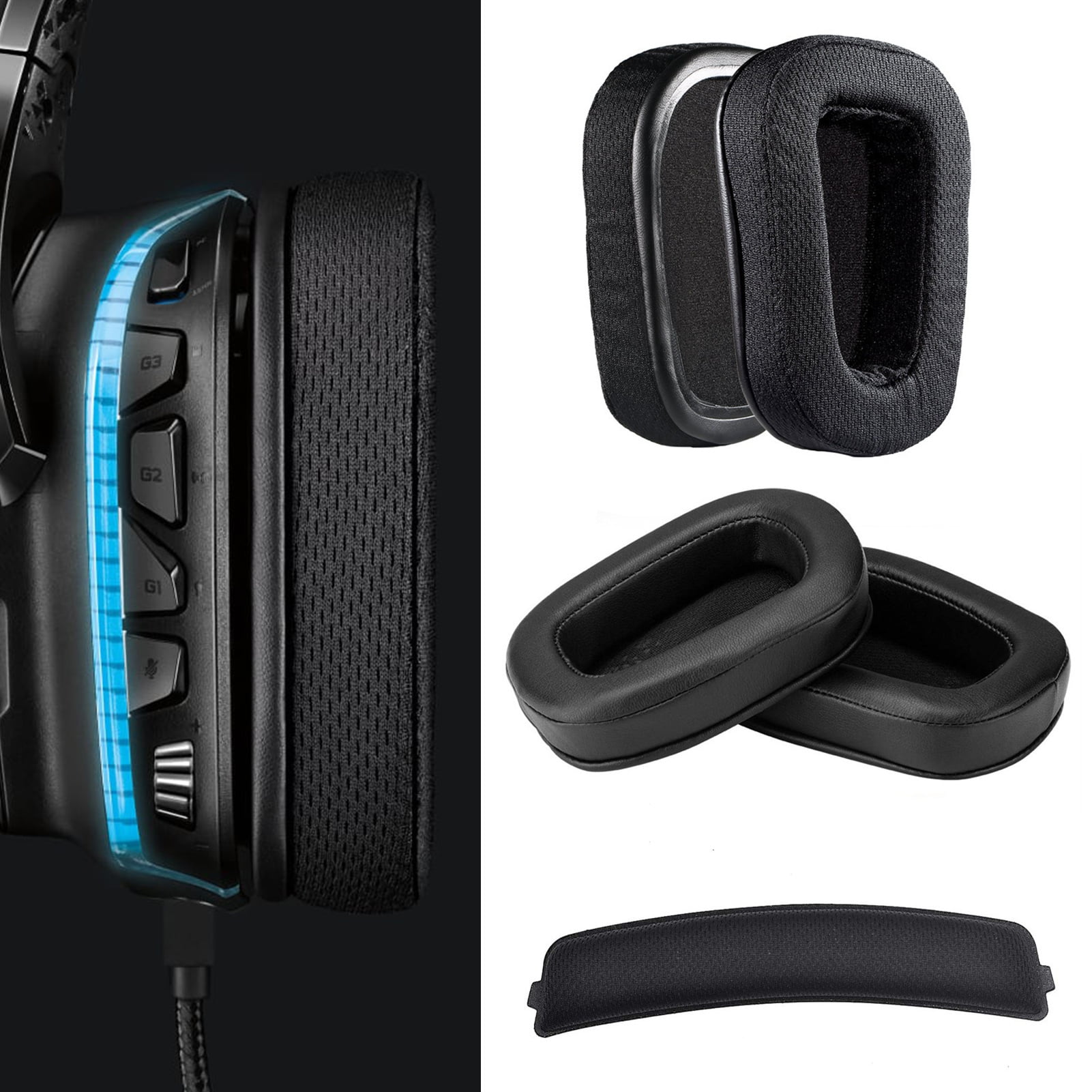 1 Pair Ear Pad Soft Breathable Headphone Earmuff Replacement