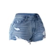 thumbnail image 6 of LYMAYTER Jean Shorts Women Hole Denim Shorts Hem Tear Shorts Individuality Pockets Jean Shorts for S-2XL, 6 of 10