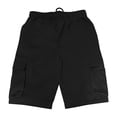 thumbnail image 3 of Nestiefly Mens Cargo Cotton Chino Shorts Elastic Waist Drawstring Casual Work Shorts Summer Hiking Traval Shorts with 4 Pockets Black 3XL, 3 of 3
