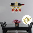 thumbnail image 2 of Dalazy Wine Rack Steel Wall Mount Bottle A Towel Kitchen Shelf  Holder Storage Gold Type A, 2 of 5