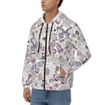 thumbnail image 3 of Kdxio Vintage Butterflies Print Men Hoodies Casual Hoodies for Men with Zip Pockets Full Zip Long Sleeve Sweatshirt Sports Hooded Jacket-Medium, 3 of 5