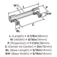 thumbnail image 6 of Amerock Faircrest 3 inch (76mm) Center-to-Center Polished Chrome Cabinet Pull, 6 of 7