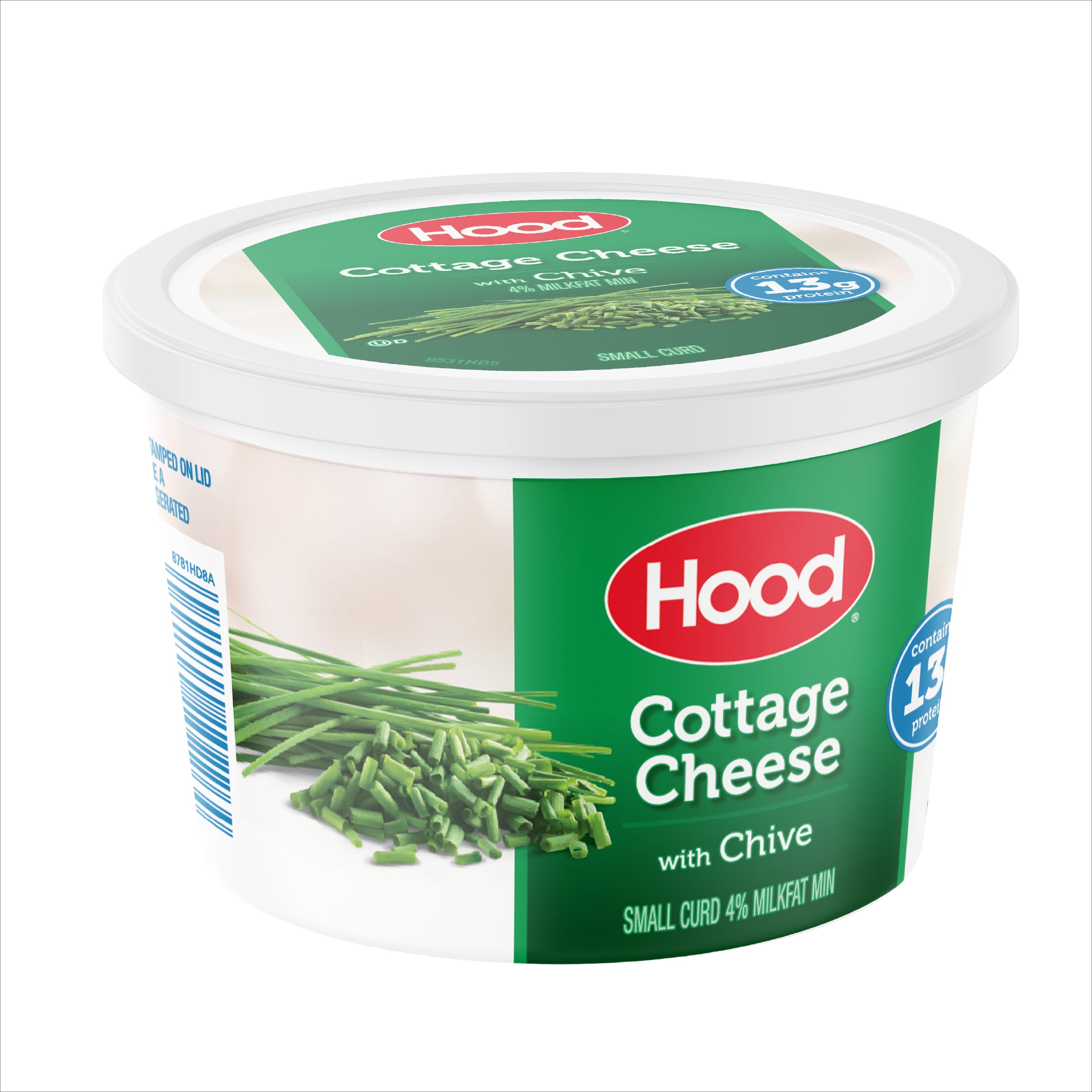 Hood 4% Cottage Cheese Small Curd with Chive, 16 oz