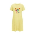 thumbnail image 5 of ATENAR Womens Nightgown,Womens Dresses,Breathable,Short Sleeve,Printed,Yellow,S(US:4), 5 of 7