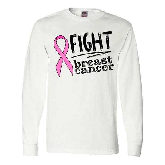 Inktastic Fight Breast Cancer Pink Ribbon Long Sleeve T-Shirt