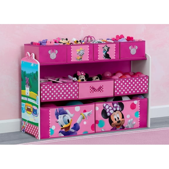 Deluxe Toy Organizer with 9 Fabric Bins for Kids Room Storage
