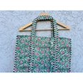 thumbnail image 4 of Bolsa acolchada de algodón reversible estampada a mano multicolor, 4 of 5