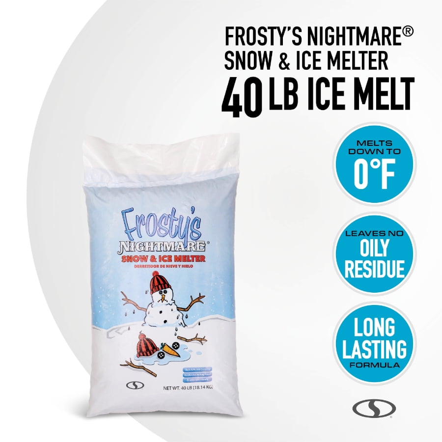 Snow Joe Exclusive Frosty's Nightmare Ice and Snow Salt Melt Blend Bag, 40 Pounds - Boxed
