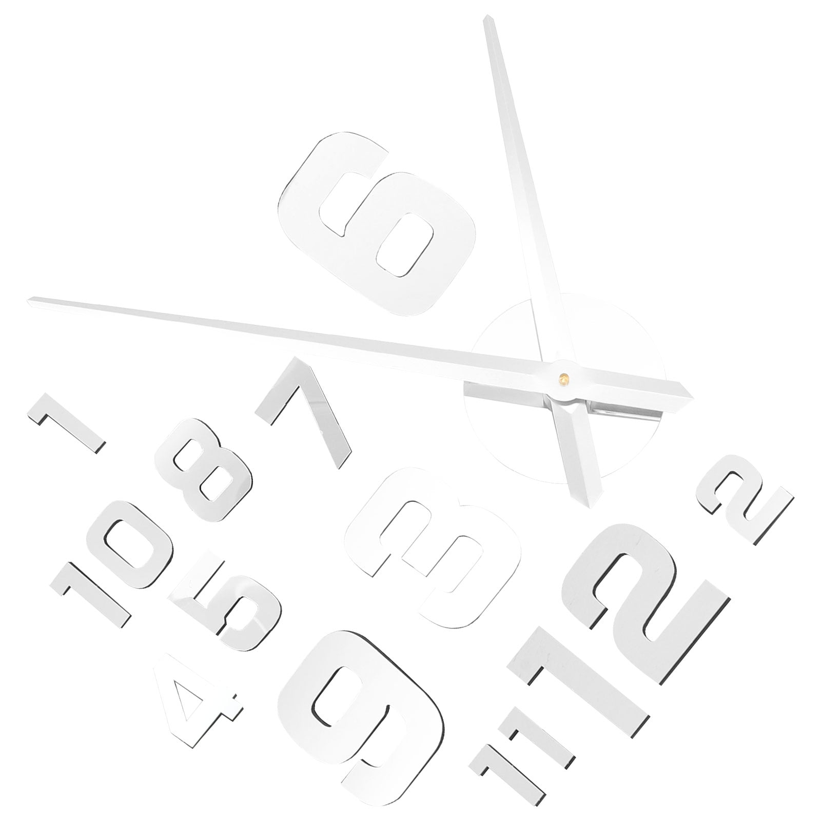 OUNONA 1 Set Decorative Wall Clock Living Room Clock Silver Metal Timekeeping Simple Retro Design